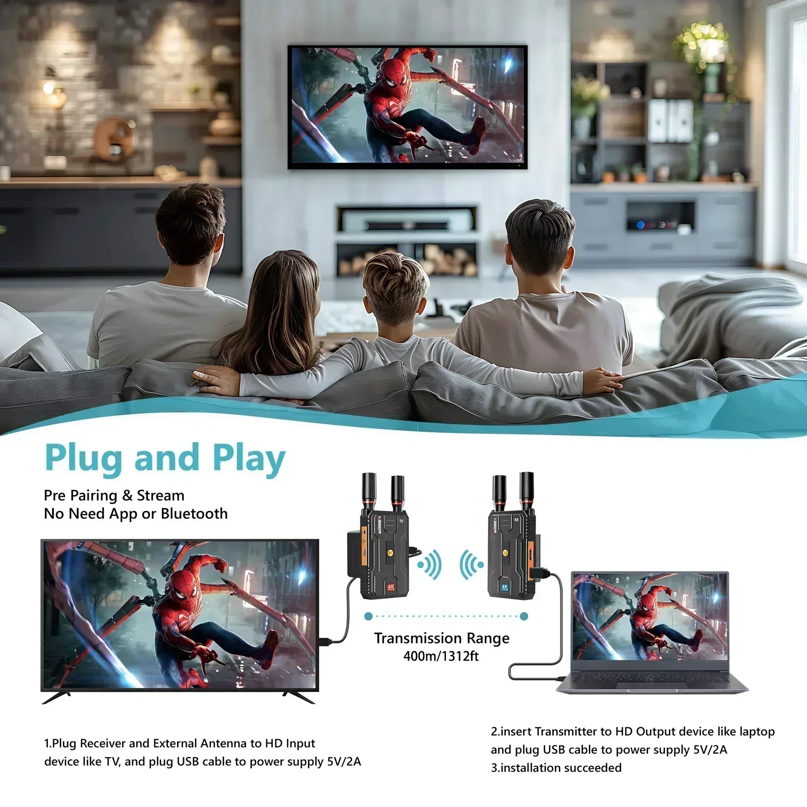 Home Cinema Wireless - Système de transmission audio-vidéo sans fil