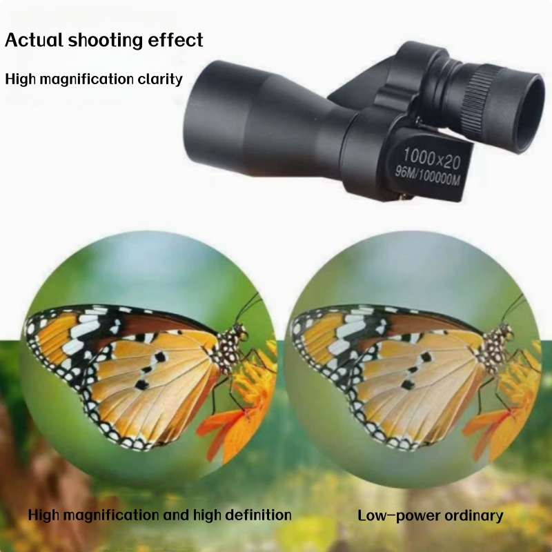 Home Cinema Center - Mini-télescope monoculaire portable HD avec zoom,