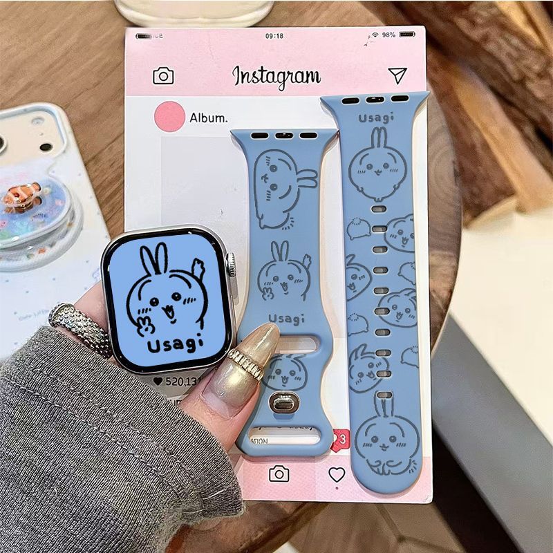 Home Cinema Apple - Bracelet de montre en silicone Anime