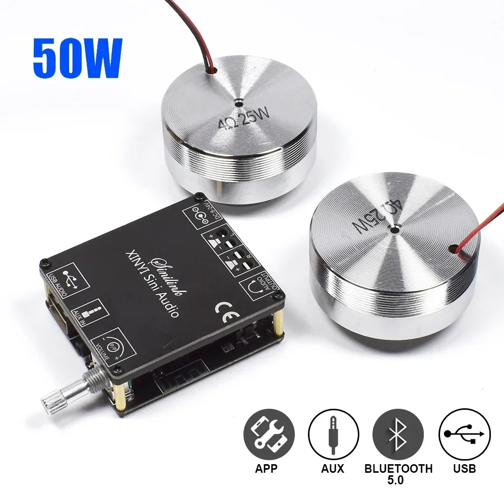 Home Cinema Wireless - Haut-parleur stéréo Portable à vibrations, 2x25W,